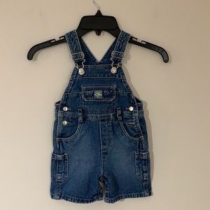 Vintage Gymboree 2002 Boys Hard Hat Carpenter Style Denim Overalls 12-18M